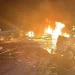 Tráiler Choca a Vehículo y se Incendia en Carretera Ciudad Obregón-Guaymas