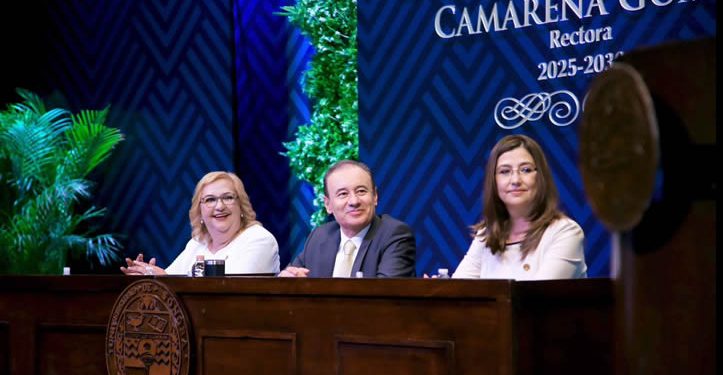 Durazo reconoce a nueva rectora de Unison; refrenda compromiso con la transformación educativa