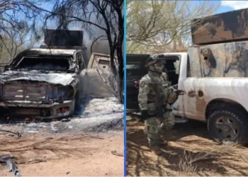 Aseguran 2 camionetas ‘monstruo’ con blindaje artesanal y más mil 500 cartuchos en Sonora