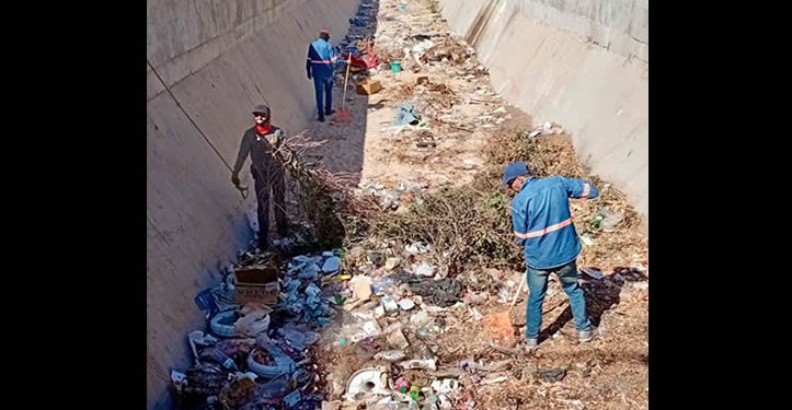 Presenta Servicios Públicos Municipales 90 por ciento de avance en limpieza de canales y arroyos