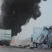 Choque Entre Tráilers Deja a Una Persona Calcinada en Carretera Guaymas-Hermosillo