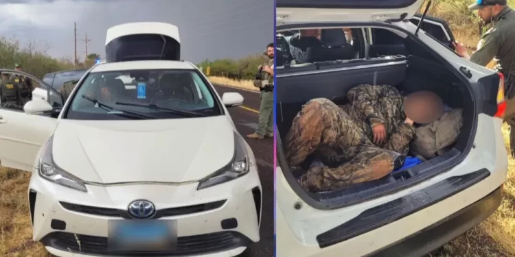 Detienen a Sujetos Llevando de Contrabando a Mexicano Dentro de Cajuela de Auto en Arizona