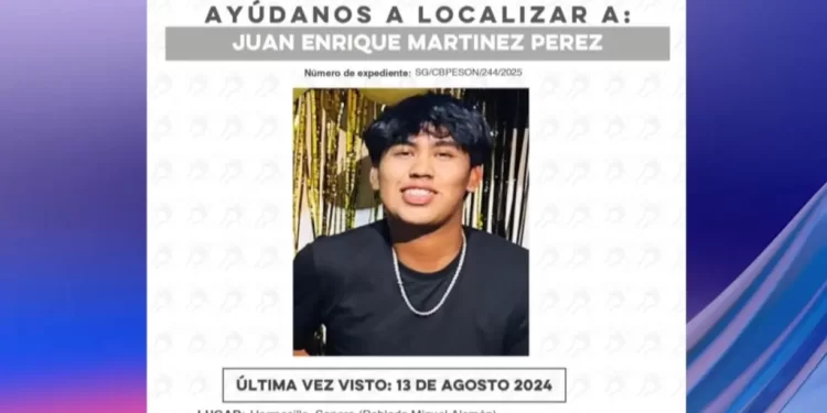 Buscan a Joven Juan Martínez Pérez Desaparecido en el Poblado Miguel Alemán