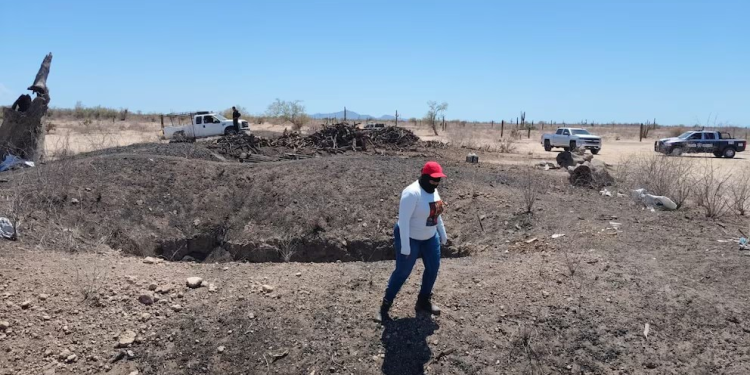 Madres Buscadoras de Sonora hallan 12 carboneras; habrían sido usadas para incinerar cuerpos cerca de Bahía de Kino