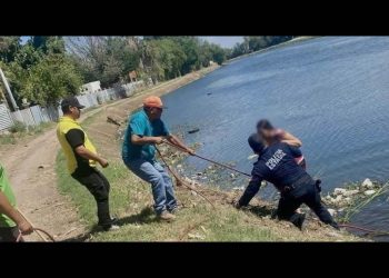 Cae mujer a canal tras perder control de vehículo; fue rescatada sana y salva