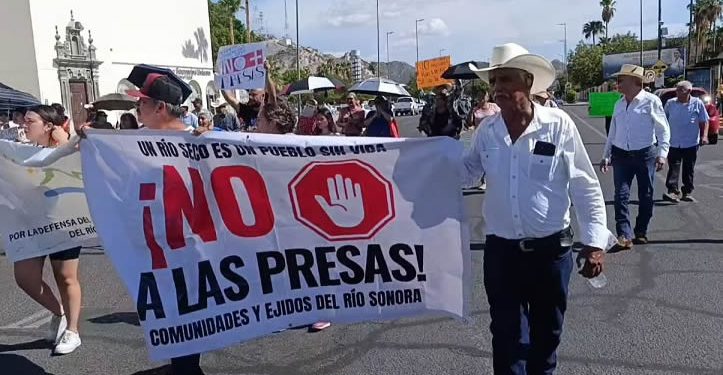 “Presas, capricho de Durazo”: Habitantes del Río Sonora