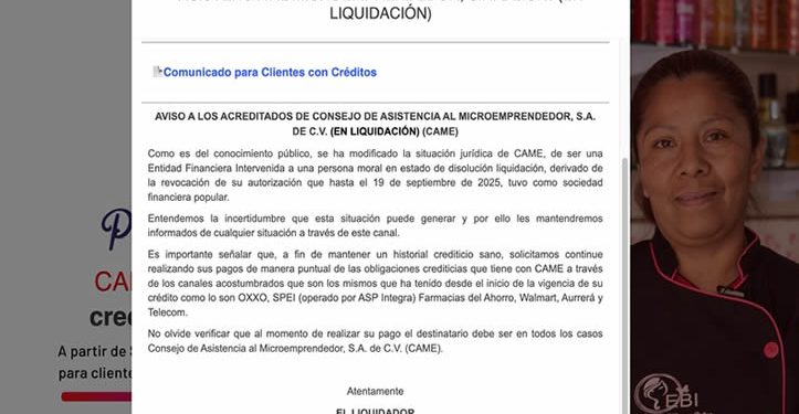 Came pide a sus acreditados no dejar de pagar