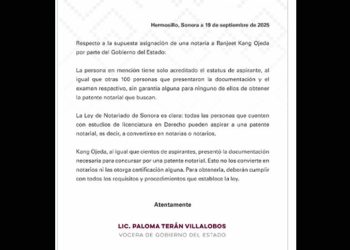 Sobrino del exsecretario de Marina Rafael Ojeda Durán tramita una Notaría Pública en Sonora