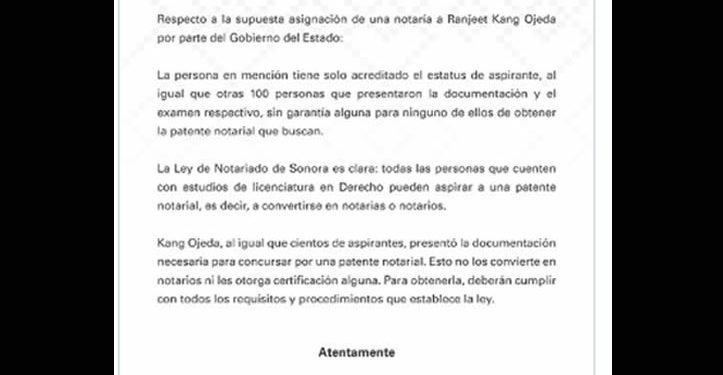 Sobrino del exsecretario de Marina Rafael Ojeda Durán tramita una Notaría Pública en Sonora