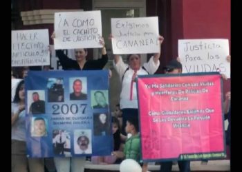 Viudas de policías luchan para que se les devuelva pensión vitalicia cancelada por la alcaldesa de Cananea