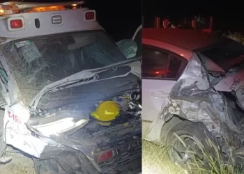 Choca Ambulancia del ISSSTE contra Auto en Carretera Guaymas – Hermosillo; Hay Seis Lesionados