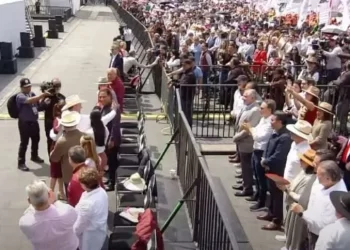 Relegan a Adán Augusto y a “Andy” López en informe de Sheinbaum en el Zócalo; ya no hubo ‘desaire’ como en marzo