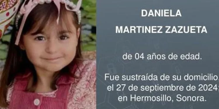 Activan Alerta Amber en Sonora por la desaparición de Daniela, de 4 años sustraída de su domicilio en Hermosillo