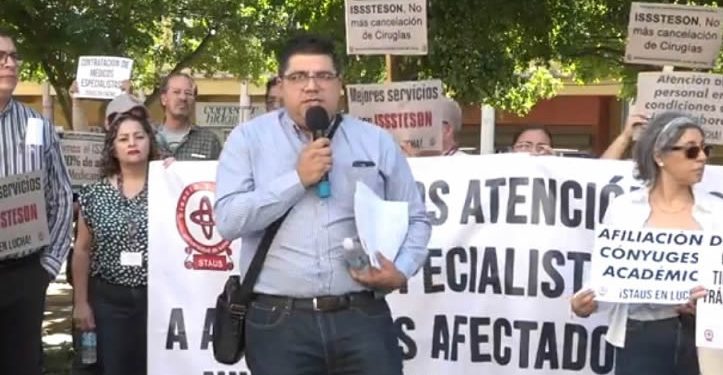 Denuncia maestros del STAUS que el ISSSTESON sigue con las mismas fallas en el servicio médico y farmacias