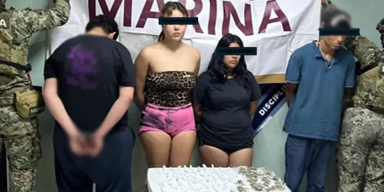 Detienen a 4 personas y aseguran 70 envoltorios de droga en Cajeme,