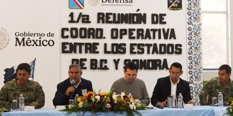Refuerzan coordinación de seguridad entre Baja California y Sonora