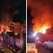 Fuerte incendio cerca de la garita de Nogales, Sonora