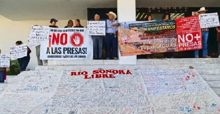 ¡Blindan su lucha! Habitantes del Río Sonora Tumban Iniciativa que Amarra el Plan Hídrico Estatal