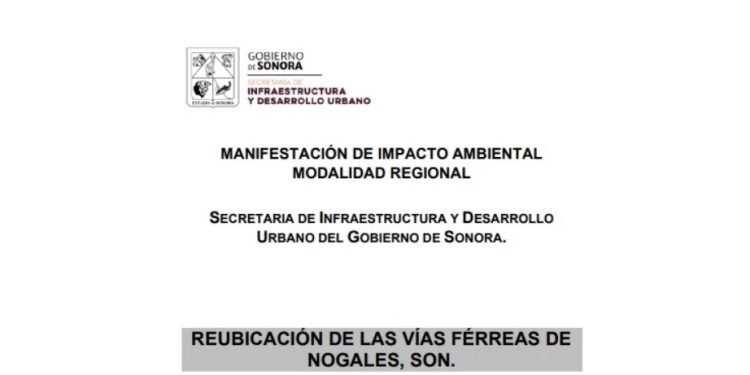 Publican manifiesto de impacto ambiental para construcción ferroviaria