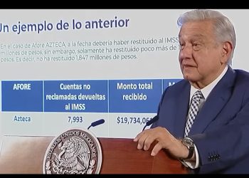 Afore Azteca no regresó 1,780 millones al IMSS: Presidente; 'es mentira': Salinas