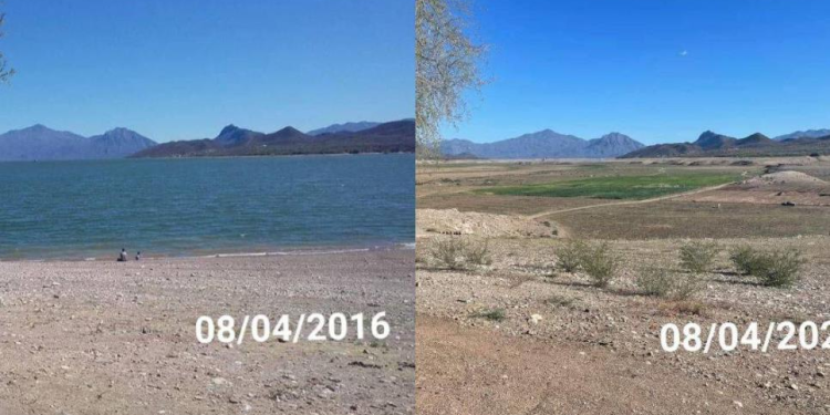 Así lucía esta presa de Sonora hace 8 años y hoy es un paraje desierto