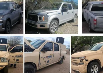 Aseguran drogas, armamento, municiones y cinco camionetas