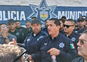 Policías de San Luis Río Colorado protestan y exigen certidumbre laboral tras nuevo decreto estatal