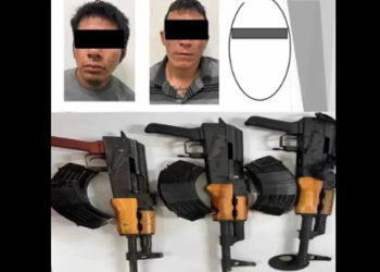 Ejército Mexicano y la Guardia Nacional aseguran carros belicos, armas, cargadores y cartuchos en Sonora