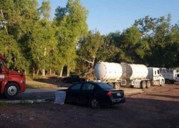 Bloqueo por la defensa del agua continua en Bacoachi, pese a la intervención de las autoridades