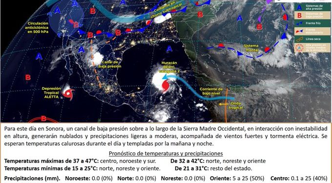 Ola de calor elevará los termómetros arriba de 45 grados en Sonora