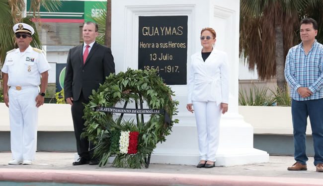 Conmemora el Ayuntamiento de Guaymas el CLXX aniversario de la Gesta Heroica del 13 de julio de 1854.