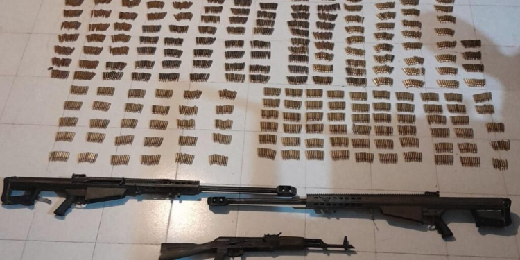 Aseguran armamento en Sonoyta