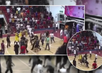 Partido de baloncesto termina en riña entre jugadores y aficionados en Sonora