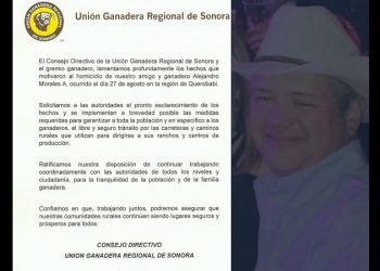 Exige UGRS esclarecer asesinato de Alejandro Morales, ganadero integrante de la organización