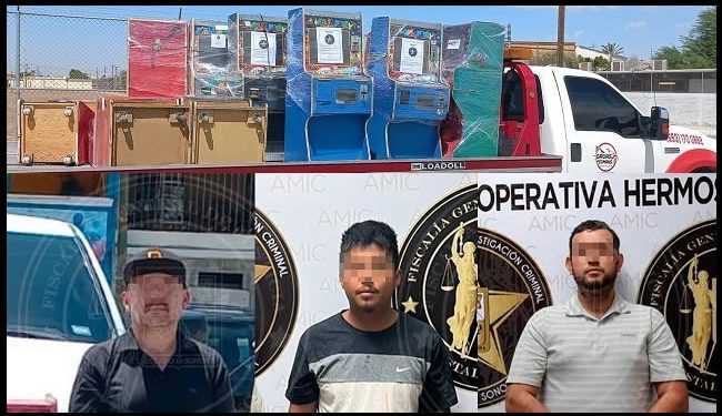Aseguran más máquinas de juego de azar en municipios de Sonora y detienen a tres personas