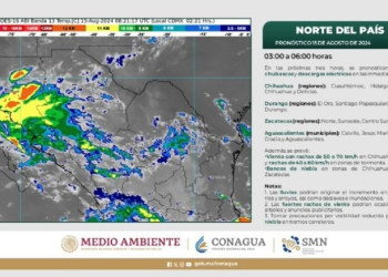 Prevén chubascos en Sonora y Sinaloa hoy, 15 de agosto