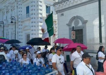 Marchan jueces y magistrados en quinto día de protestas por Reforma Judicial en Sonora