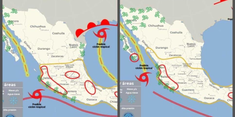 Meteorológico pronostica posible ciclón para BCS, Sinaloa y Sonora ¿cuándo llegaría?