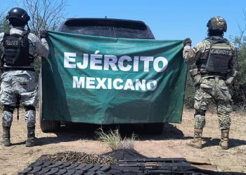 Guardia Nacional y Ejército aseguran seis fusiles de asalto y más de mil 300 cartuchos útiles en Sonora