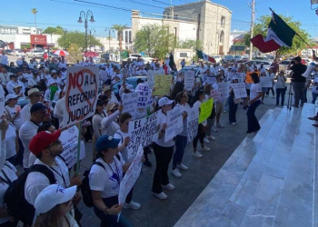 Continúan las protestas de trabajadores del Poder Judicial en Sonora