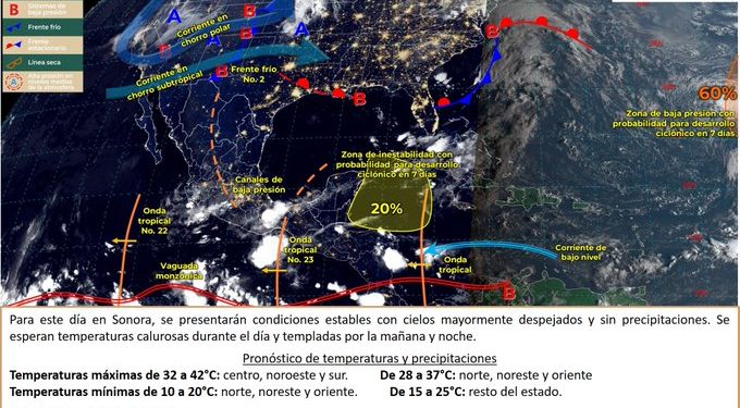 Tras alejarse ‘Ileana’, regresan los cielos soleados a Sonora