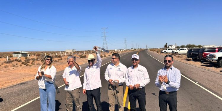 Entrega Alfonso Durazo carretera Peñasco-Golfo de Santa Clara