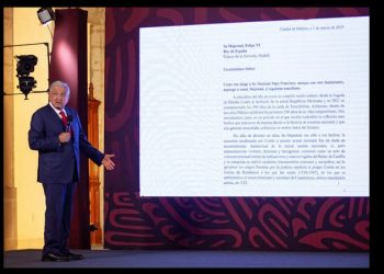 Reitera AMLO respaldo a Sheinbaum sobre no invitar al rey Felipe VI