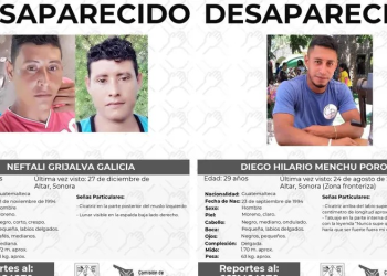 Dos Hombres de Nacionalidad Guatemalteca se Encuentran Desaparecidos en Sonora