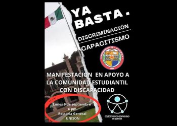 Denuncian indiferencia de Rectoría para atender necesidades de la comunidad de alumnos con discapacidad