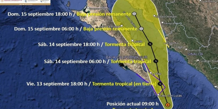 Conagua pronostica lluvias intensas en Sonora por tormenta tropical Ileana