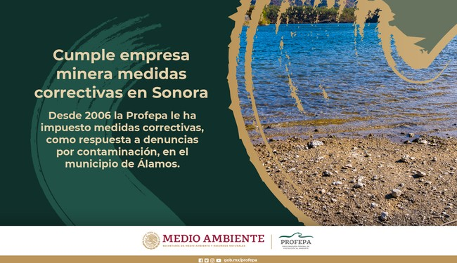 Cumple empresa minera medidas correctivas en Sonora