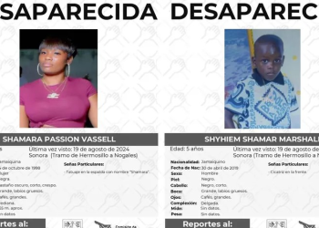 Mujer y Niño Jamaiquinos Desaparecen en Tramo Carretero Hermosillo-Nogales