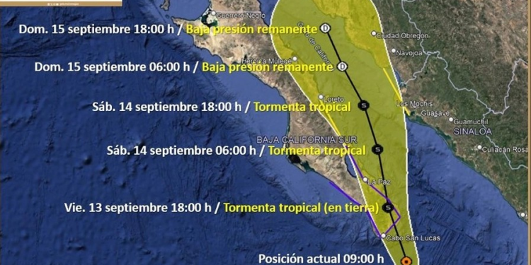 Activa Ssa protocolo de acción en BCS, Sonora, Sinaloa, Nayarit y Jalisco por ‘Ileana’