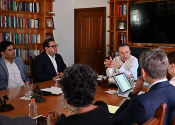 Potencia Gobernador Durazo proyectos estratégicos del Plan Sonora con directivos del Banco Mundial y Puerto de Amberes